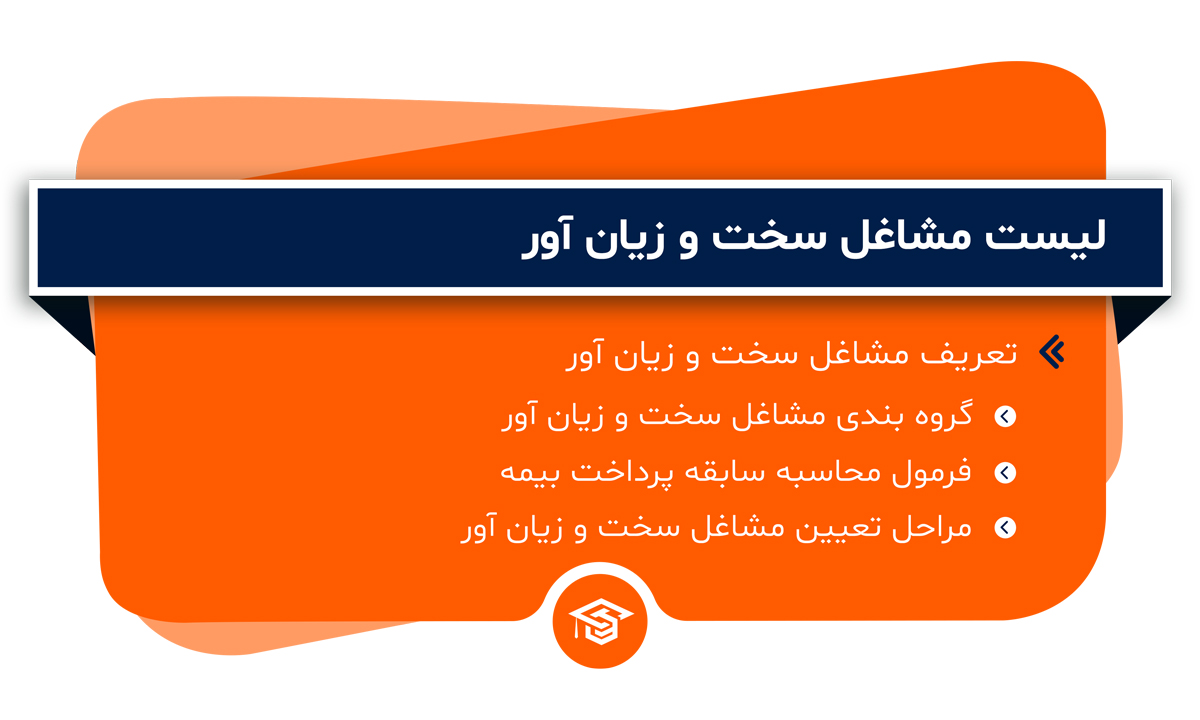 لیست مشاغل سخت و زیان آور