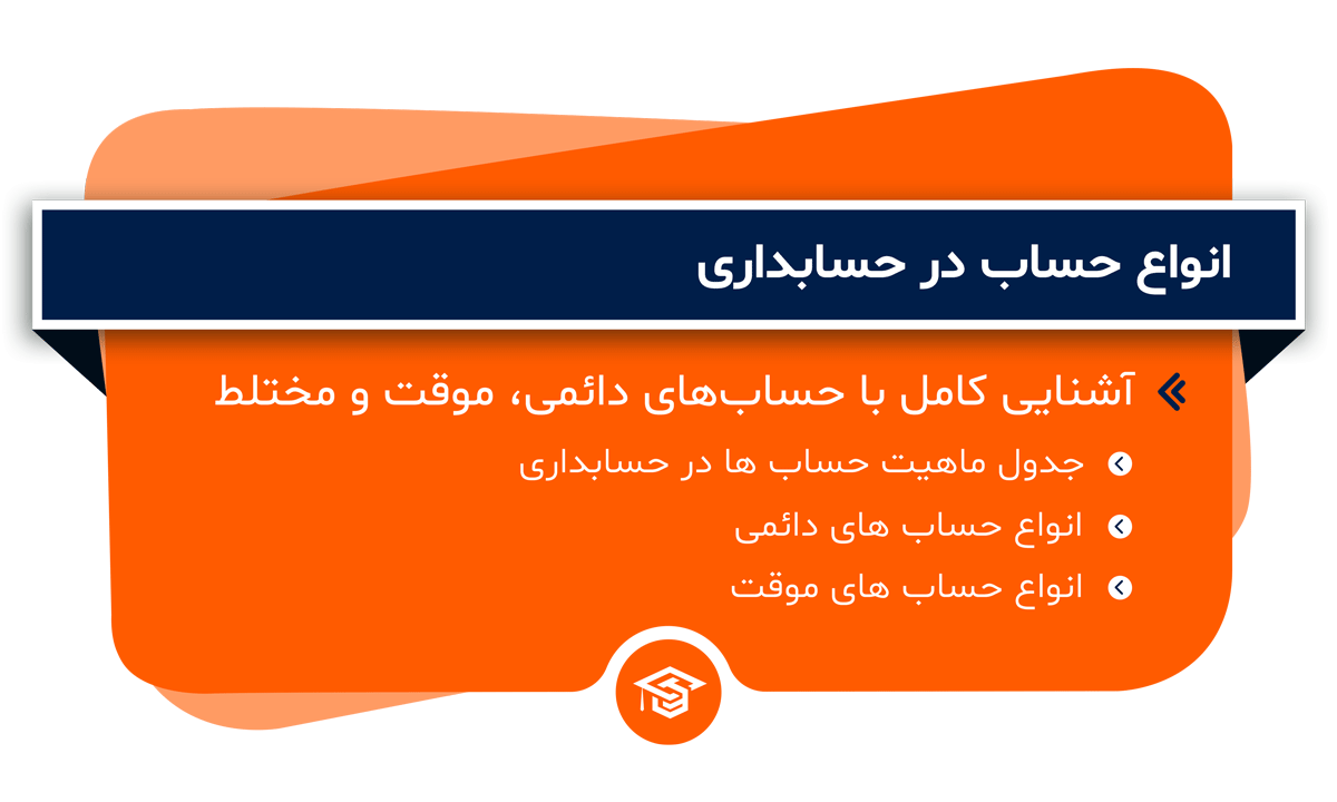 انواع حساب‌ در حسابداری